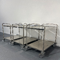 Set of 3 Trolley ( 2 shelves 800 x 500 x 960 ) Carts, Racking, and Shelving image 1